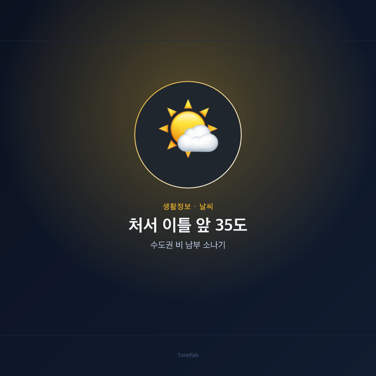 처서 이틀 앞 35도 — 수도권 비 남부 소나기