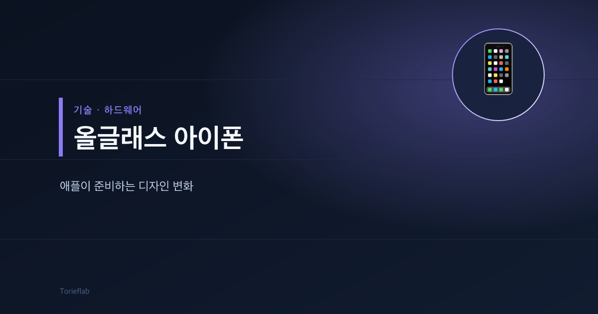 올글래스 아이폰 — 애플이 준비하는 디자인 변화