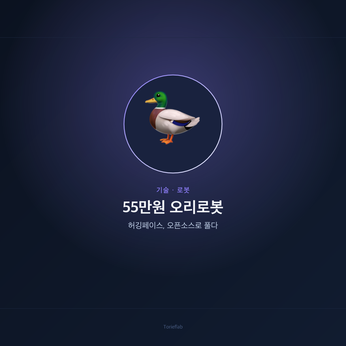55만원 오리로봇 — 허깅페이스, 오픈소스로 풀다